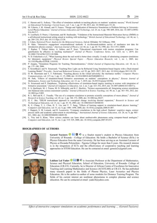 Effect of interactive computer simulations on academic performance and ...