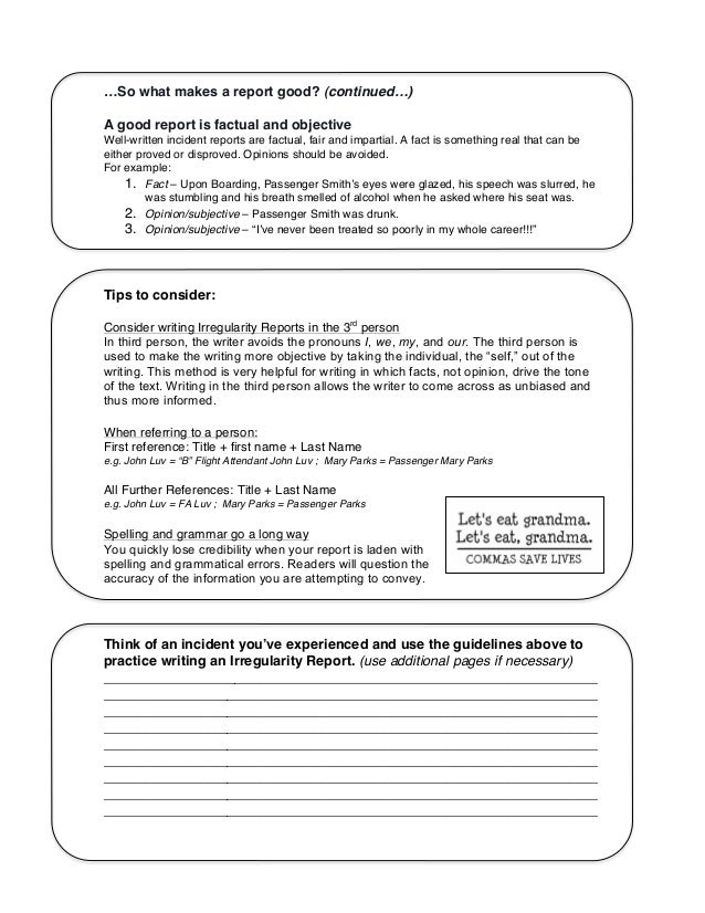 effective irregularity report writing how to write an effective incident report