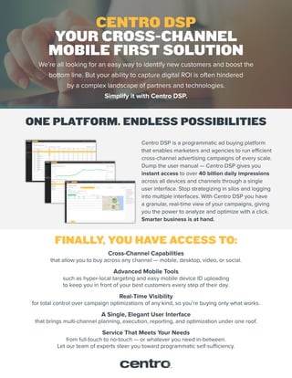 Centro DSP Overview One Sheet