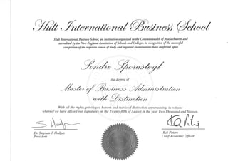 Hult Graduation Diploma