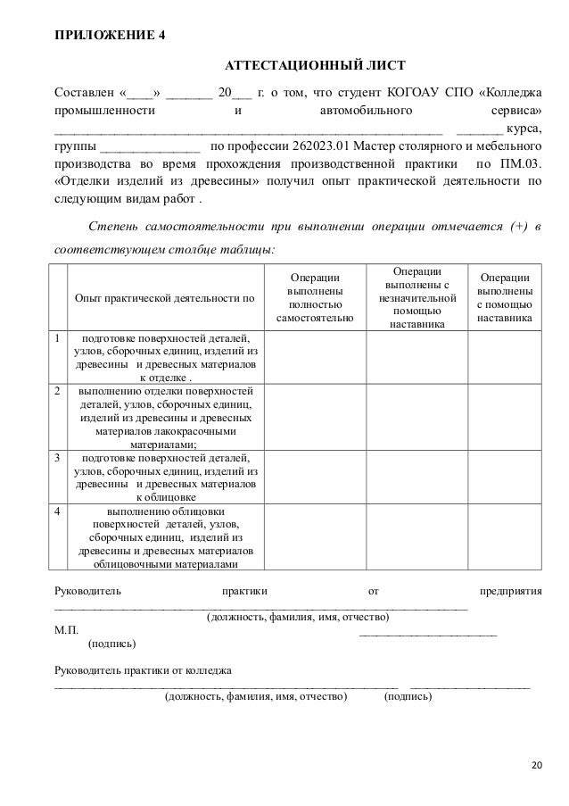 Образец Заполнения Аттестационного Листа Врача