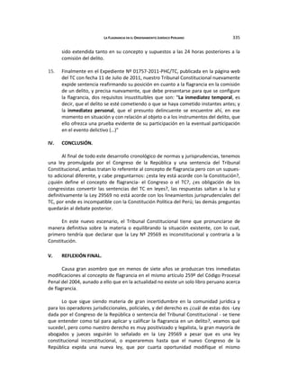 La flagrancia en el Ordenamiento Juridico Peruano | PDF