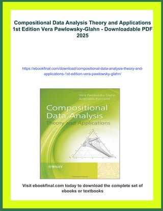 Compositional Data Analysis Theory and Applications 1st Edition Vera ...