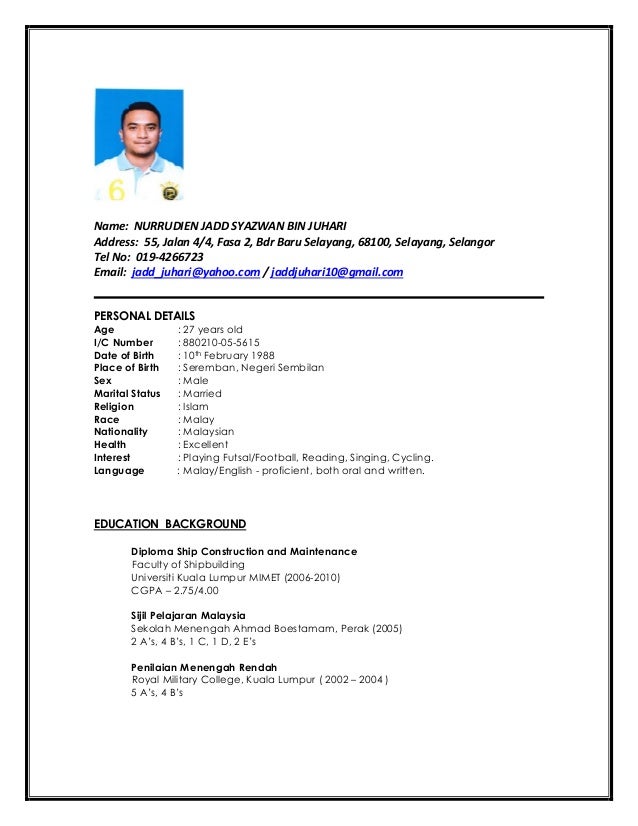 RESUME Latest 2015