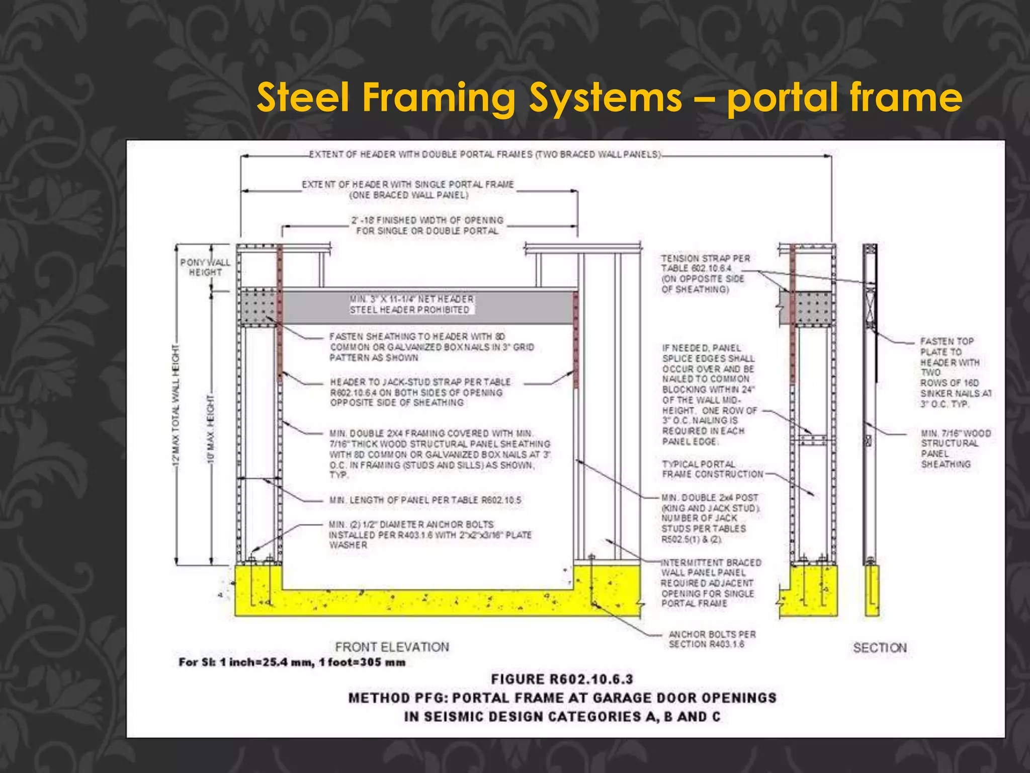 Steel Framing Systems – portal frame
 