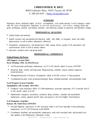 Rice Resume | DOCX