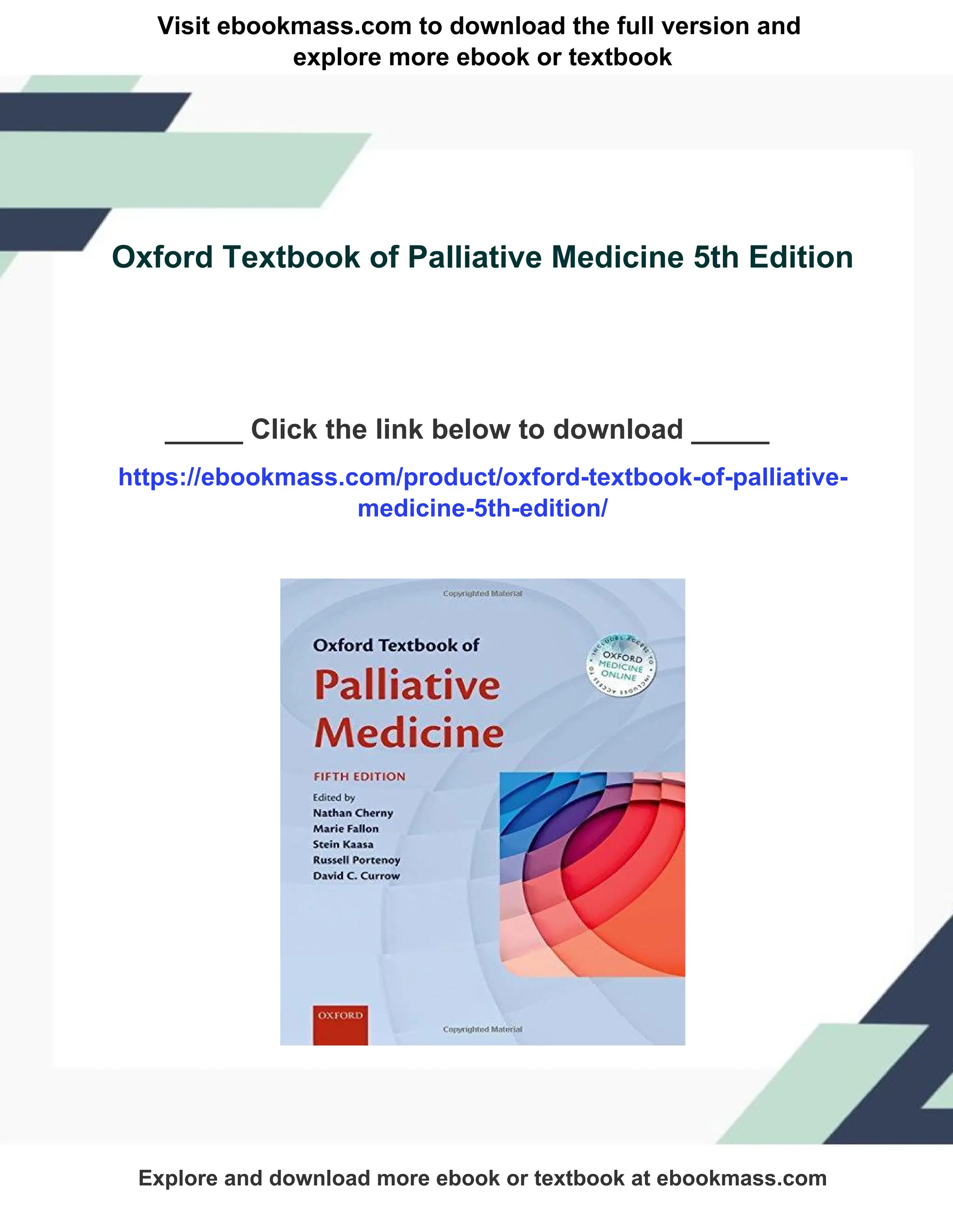 健康・医学 Oxford Textbook of Palliative Medicine 5 Oxford Textbook of Palliative Medicine 5th Edition | PDF