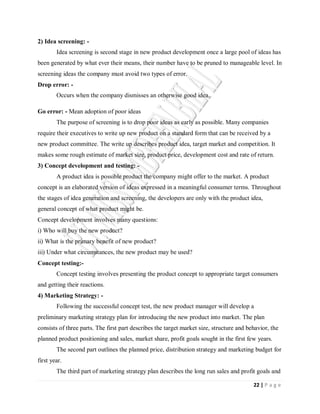 Marketing Management Short Notes | PDF
