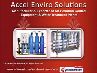 Manufacturer & Exporter of Air Pollution Control
    Equipment & Water Treatment Plants
 