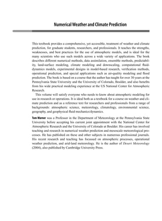 Numerical Weather and Climate Prediction Thomas Tomkins Warner | PDF