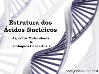 Estrutura dos
Ácidos Nucléicos
Aspectos Moleculares
&
Enfoques Conceituais
 