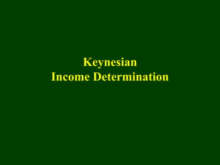 Keynesian
Income Determination
 