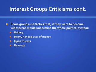 Teacher Lecture: Interest Groups | PPTX
