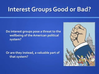 Teacher Lecture: Interest Groups | PPTX