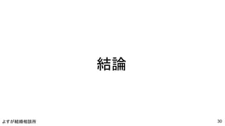 よすが結婚相談所
結論
30
 