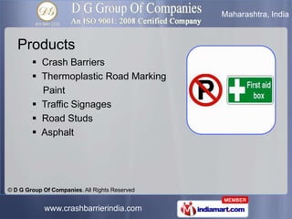 Maharashtra, India


   Road Marking Paint & Traffic Sign Board
         Road Signs Paint
         Thermoplastic Road Ma...