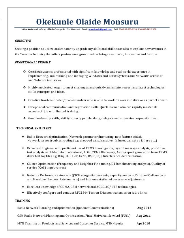 RF Optimization Engineer Resume.docx