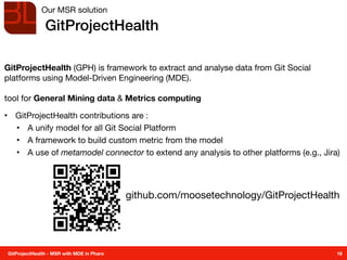 Mining software repository with Pharo (ESUG 2025) | PDF