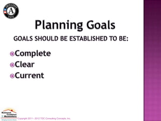 Copyright 2011 - 2012 TDC Consulting Concepts, Inc.
 