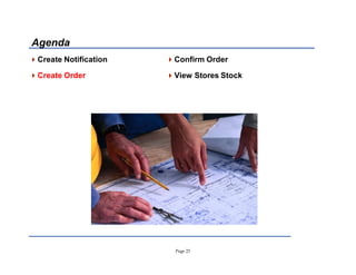 Page 23
Agenda
Create Notification
Create Order
Confirm Order
View Stores Stock
 