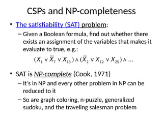 Constraint Satisfaction problem in AI.ppt