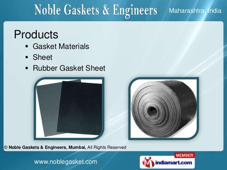 Rubber Gasket Sheet by Noble Gaskets & Engineers Mumbai Mumbai