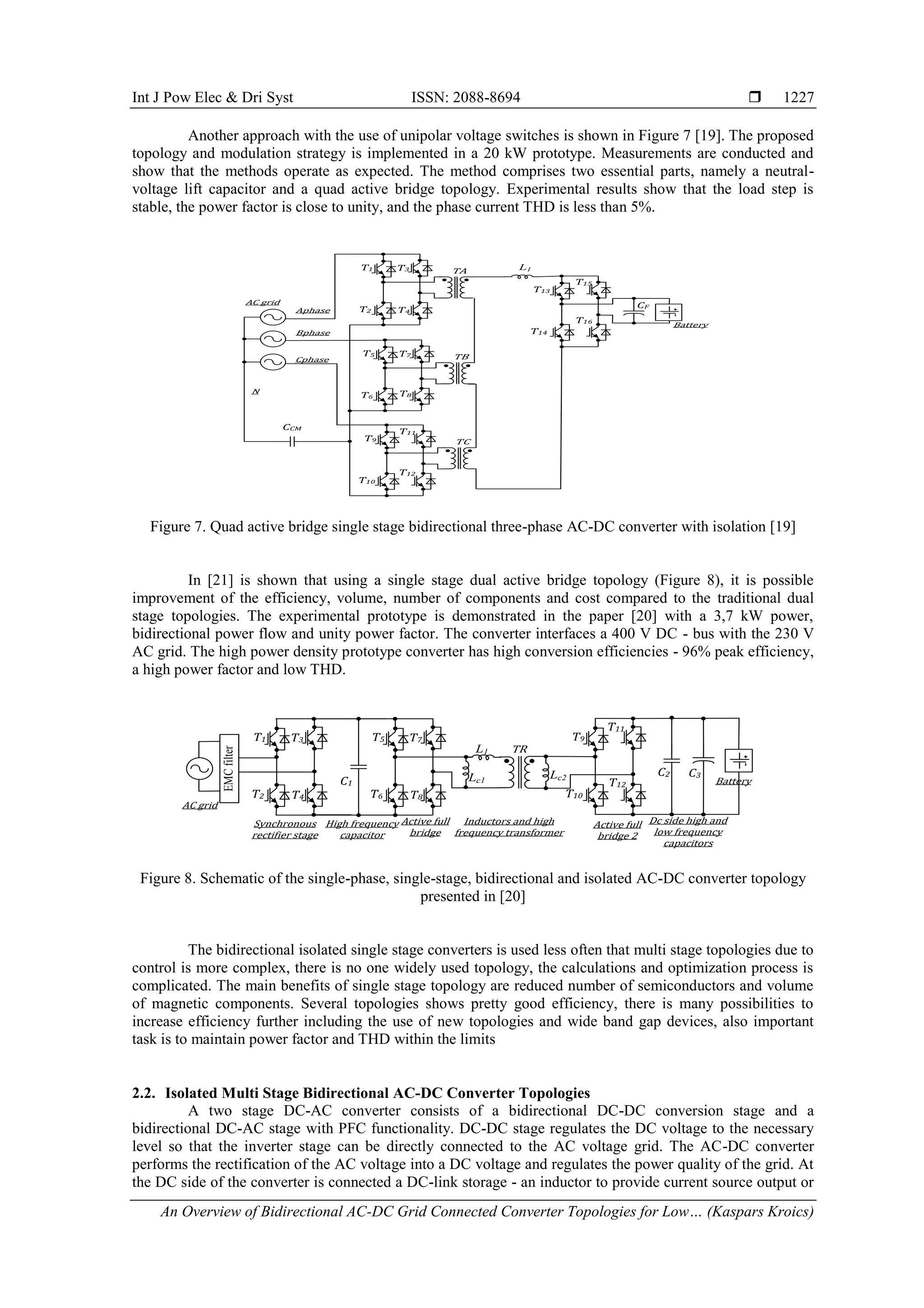 An Overview of Bidirectional AC-DC Grid Connected Converter Topologies ...