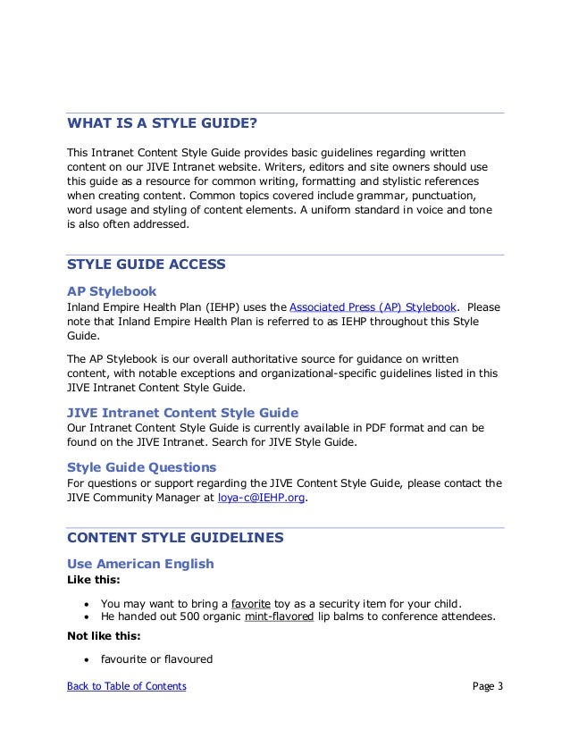 style guide template word