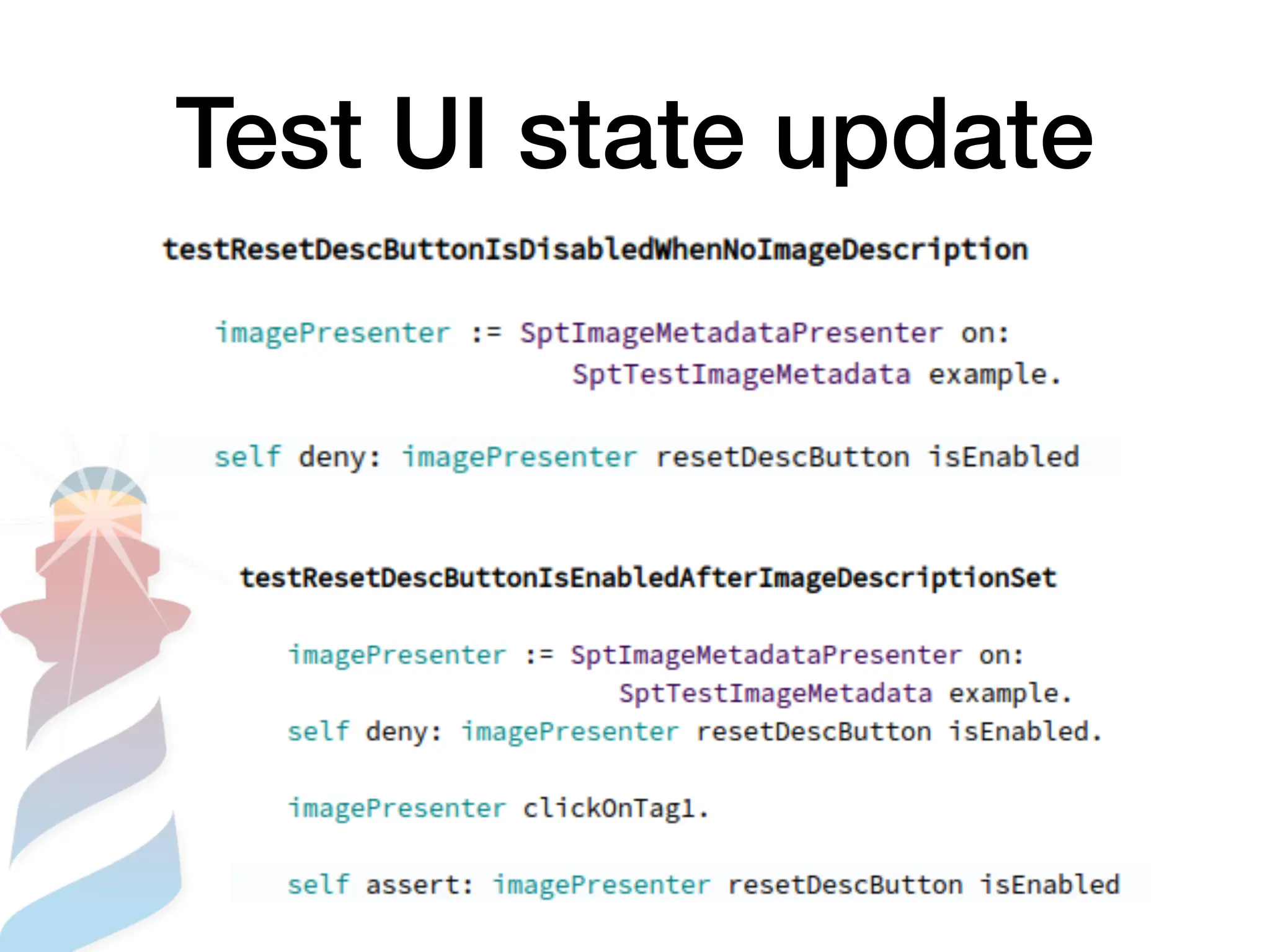 Test UI state update
 