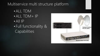 •ALL TDM
•ALL TDM+ IP
•All IP
•Full functionality &
Capabilities
Multiservice multi structure platform
 