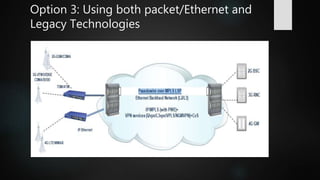 Option 3: Using both packet/Ethernet and
Legacy Technologies
 