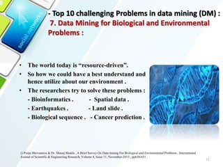 Top (10) challenging problems in data mining | PPTX | Databases ...
