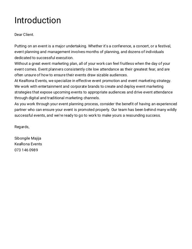 event marketing proposal template