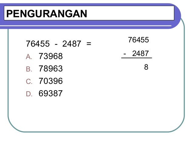 Soalan Penyelesaian Masalah Matematik Bahagi Tahun 5 