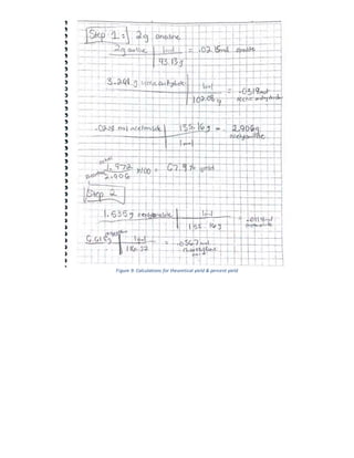 Figure 9: Calculations for theoretical yield & percent yield
 