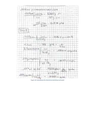 Figure 10: Calculations for theoretical yield & percent yield
 