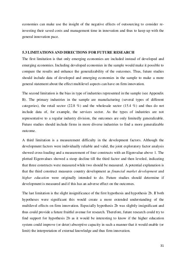 Master thesis outsourcing