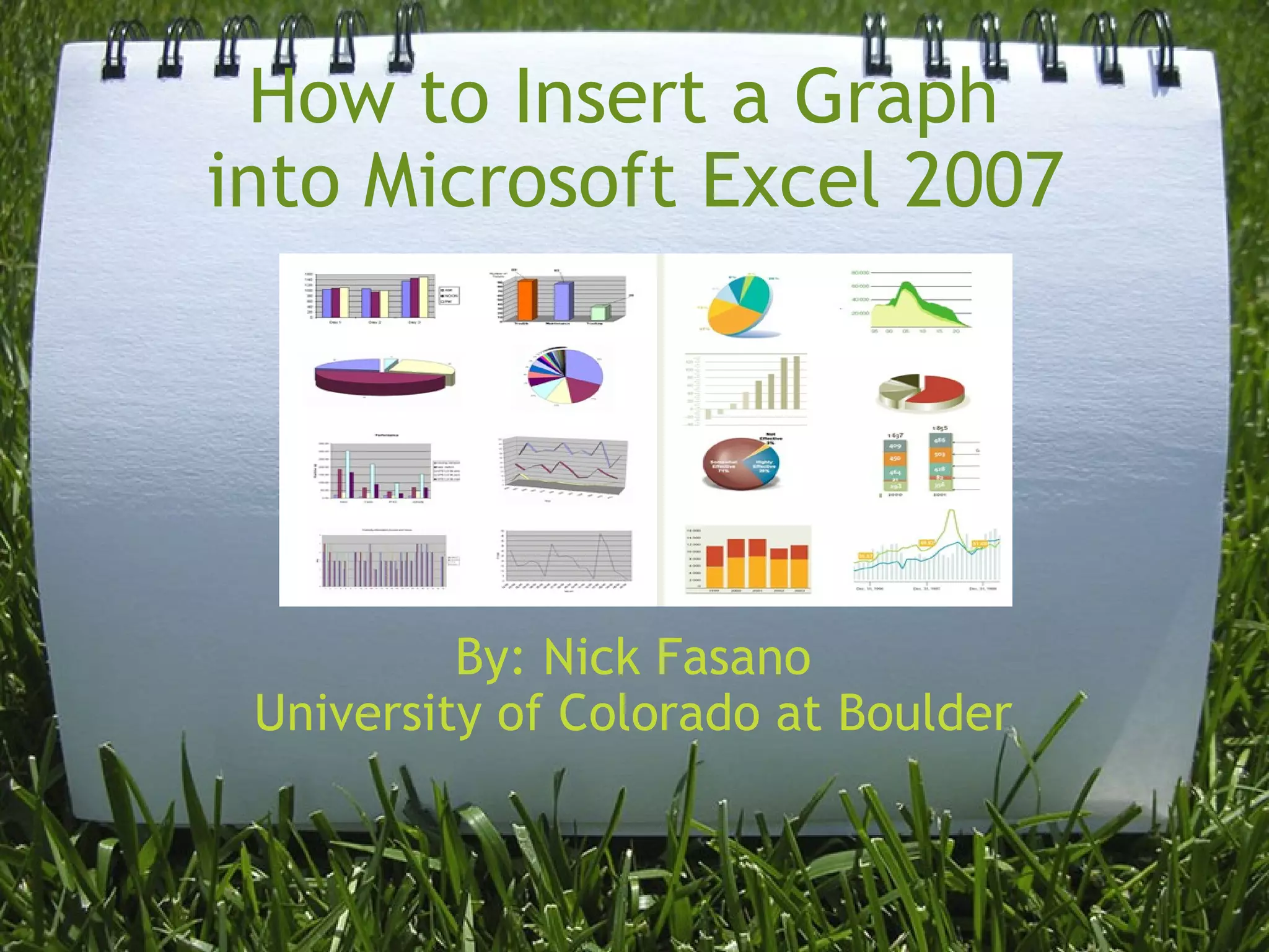 How to Insert a Graph Into Microsoft Excel 2007 | PPT | Desktop ...