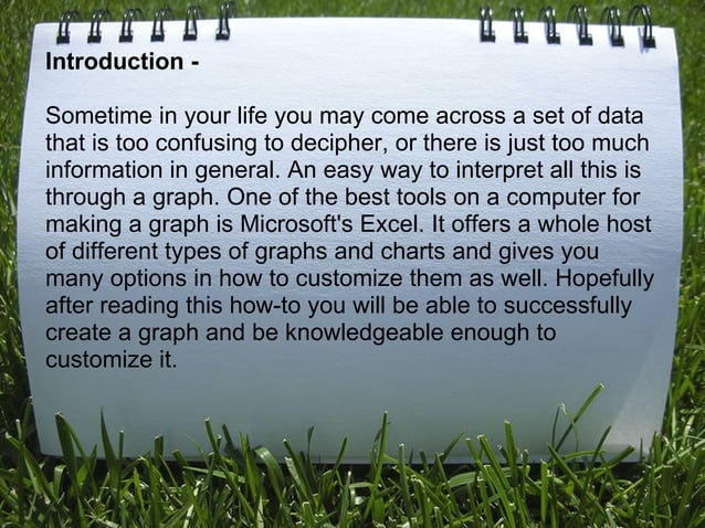 How to Insert a Graph Into Microsoft Excel 2007 | PPT | Desktop ...