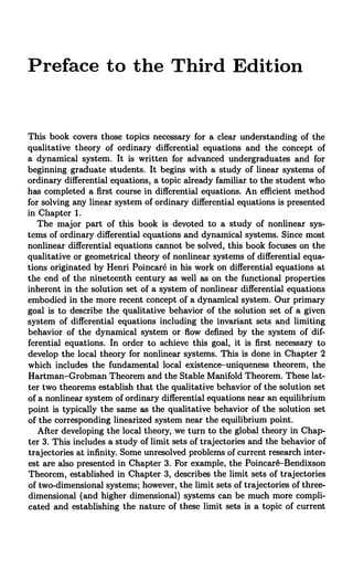 Differential Equations and Dynamical Systems 3ed Edition Lawrence Perko ...