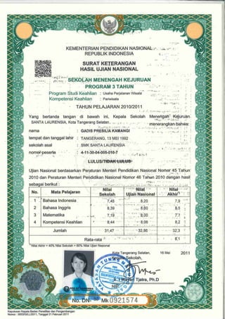 St. Laurensia Certificates