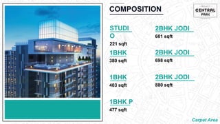 CHEMBUR
Location Video
COMPOSITION
STUDI
O
221 sqft
1BHK
380 sqft
1BHK
403 sqft
1BHK P
477 sqft
2BHK JODI
601 sqft
2BHK JODI
698 sqft
2BHK JODI
880 sqft
Carpet Area
 