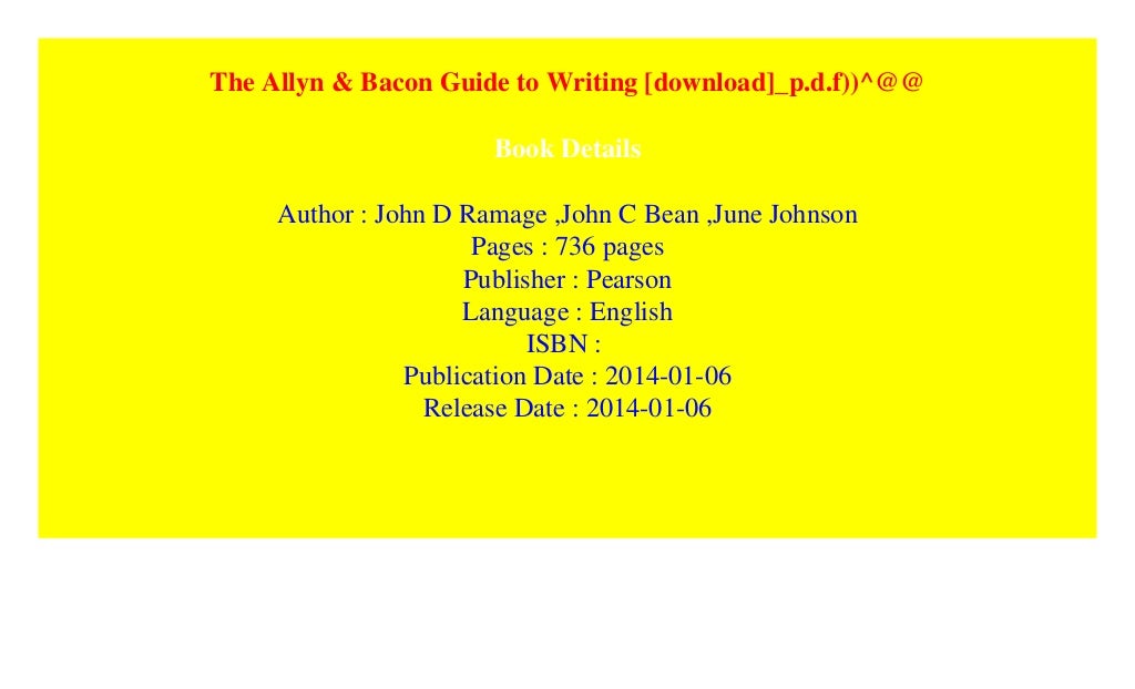 The Allyn & Bacon Guide to Writing [download]_p.d.f))^@@