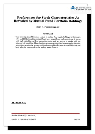 ABSTRACT (8)




MRINAL MANISH (4108078078)

INDIAN INSTITUTE OF FINANCE   Page 75
 