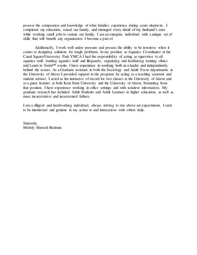 Sociologist Cover Letter