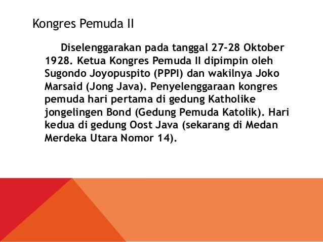 Pergerakan Nasional Dan Sumpah Pemuda