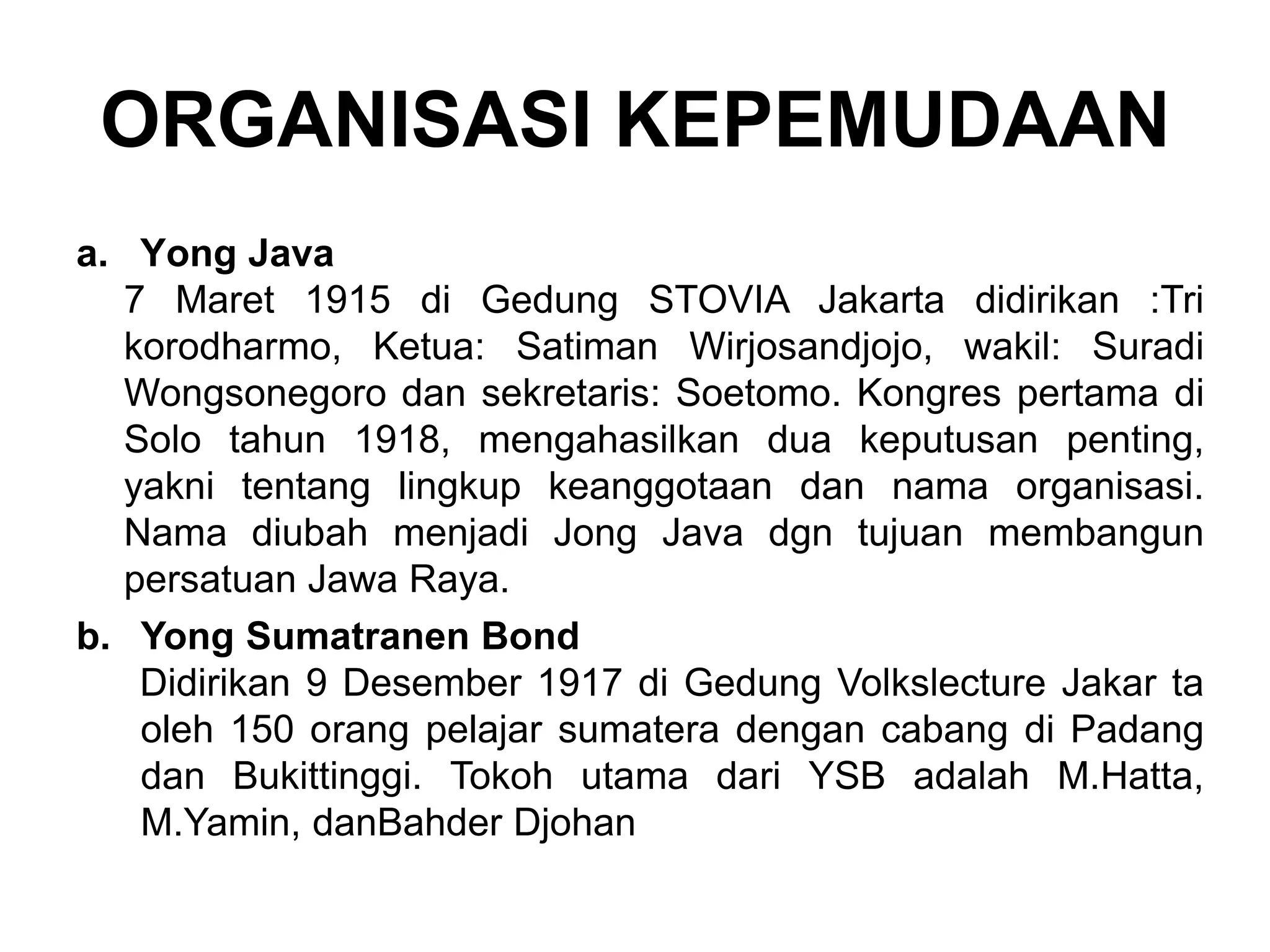 Tujuan Jong Java Sumpah Pemuda | PPT