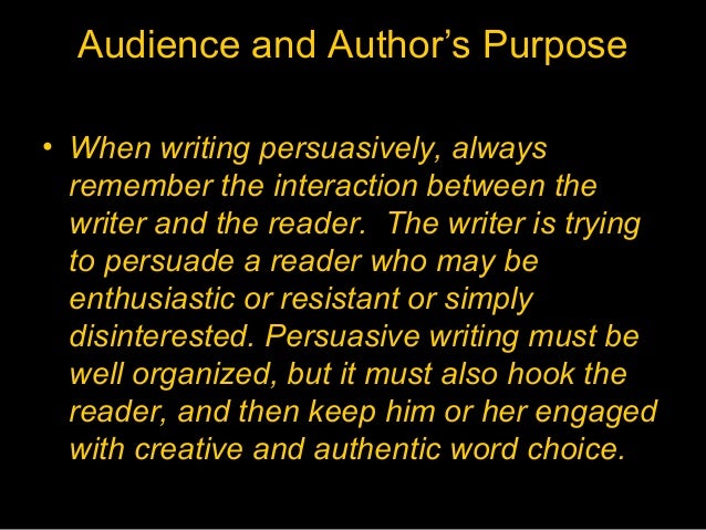 Purpose of a persuasive essay