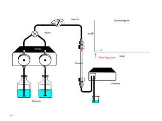 90
Injector
Detector
Column
Solvents
Pumps
Mixer
Chromatogram
Start Injection
mAU
time
 