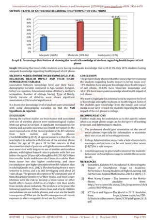 A Study to Assess the Impact of Cell Phone among School Children in ...